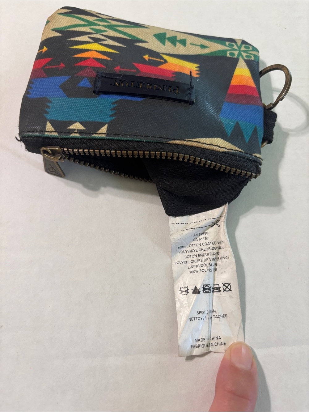 Pendleton Black Multicolor Aztec Key Pouch - Picture 3 of 4